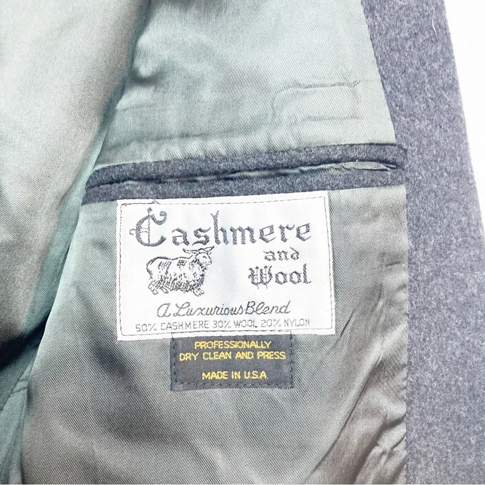 DiBenedetto Cashmere Wool Blend Grey Blazer Sport Coat Men's 42R